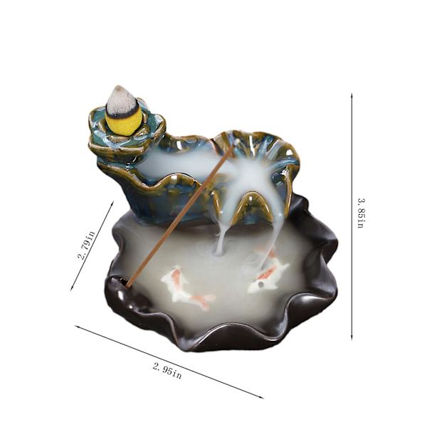 Røkelsebrenner Ornament Lotus Røkelse Blå
