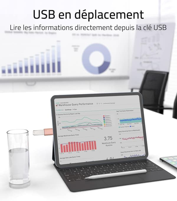 Ruusukultainen USB C - USB-sovitin 2 kpl USB C uros - USB3 naaras,