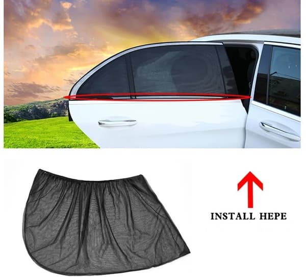Car Window Mosquito Net with Sun Protection - 4-pack