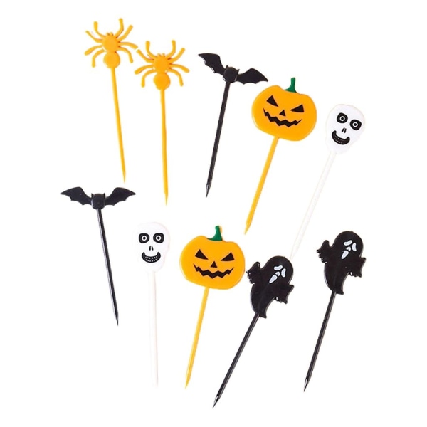 10-Pack Plastic Small Forks Dessert Forks Halloween Theme Lunch Box Decorations