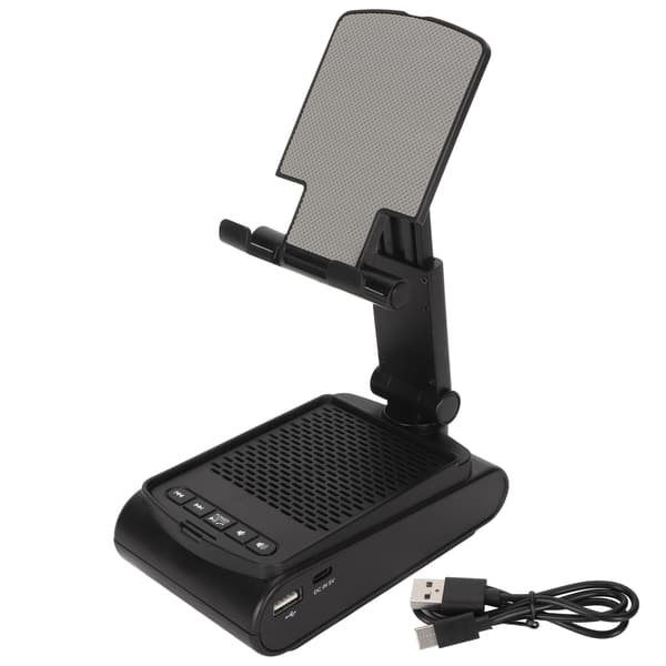 F25 Mobile Phone Stand Wireless Speaker Non-slip Foldable Adjustable Phone Holder Speaker with Charging Function for Mobile Phones Tablets