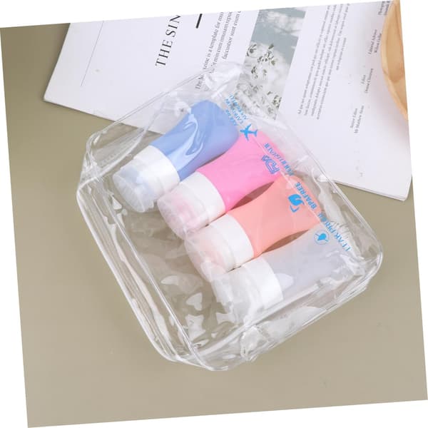 12 st reseflaskor i silikon, dispenserflaskor med dragkedja, lotion, schampo, balsam