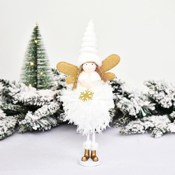 Blå Sød Stående Siddende Juleengel Dukke Legetøj Dekoration Hjem Jul Nytår Bord Dekoration Ornament Børnegave Blå