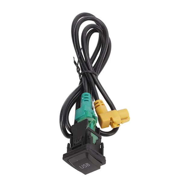 USB AUX Switch Cable Adapter Black Durable Replacement for MK5 MK6 RCD510 RNS315 RCD300+