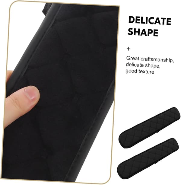 1 Pair 45x10 cm Curved Plush Armrest Pads for Office and Gaming Chairs with Adjustable Straps