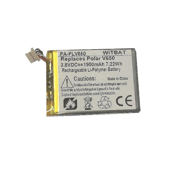 Høykvalitetsbatteri for Polar V650 GPS-sykkelcomputer