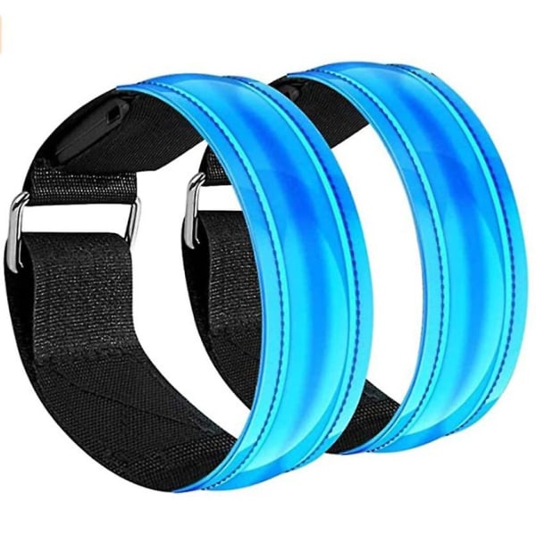 2 stk - Blå Lading Modell - LED Lysende Armbånd