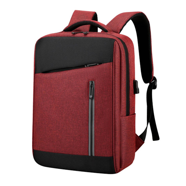 Ryggsäck för män 15,6 tum USB-laddning Vattentät Laptop-väska Casual Business Terracotta Terracotta