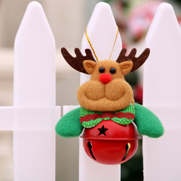 4 st julgranshängande prydnader, juljingleklockprydnader för julgran, fest, heminredning
