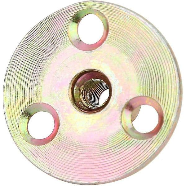 5 stk 3-hulls flensmutter M6/m8/m10 3-hulls Brad T-mutter Galvanisert jern Rund base T-mutter (m6) Hy