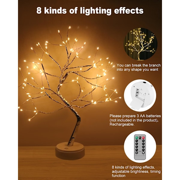 LED Light Tree with Remote Control, USB/Battery Powered, for Wedding Party Decoration