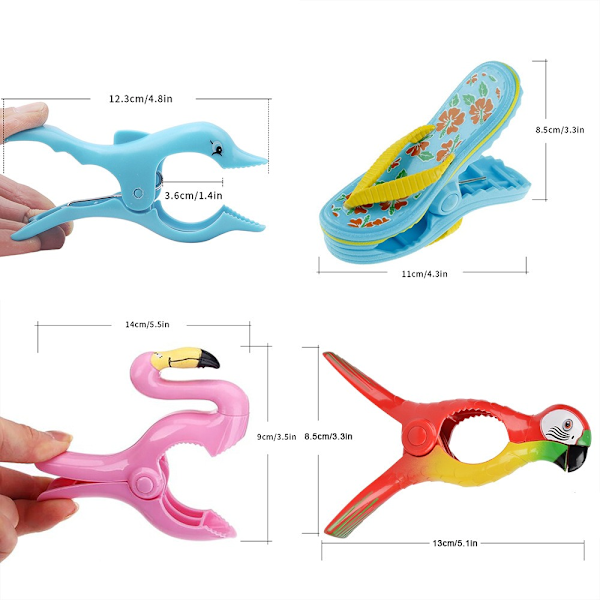 Plastik Simuleringsdyr Tørreklips 2 (Blå Delfin)