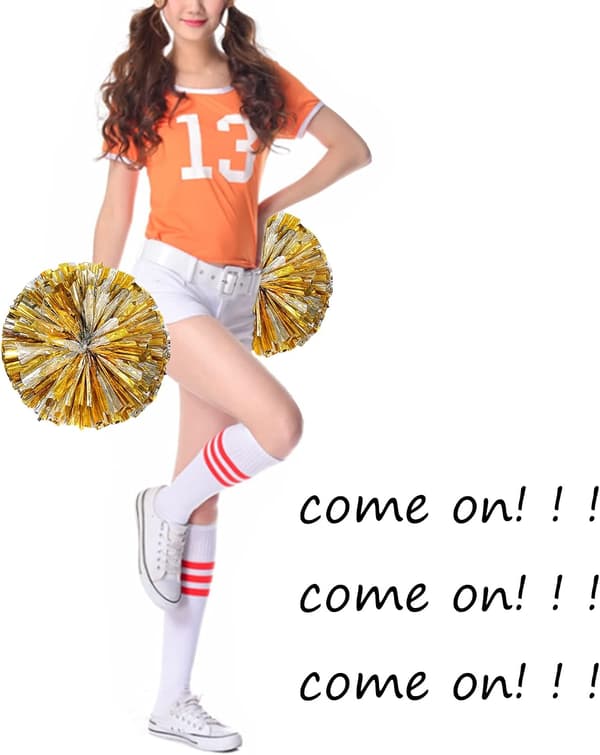 Stor rød 4-delt cheerleader-pompom til cheerleading-hold