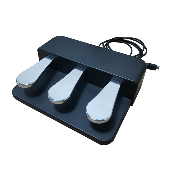 3-pedal til digitalt keyboard klaver, tre fods pedal enhed Kompatibel til Yamaha P48， Elektrisk klaver (sort)