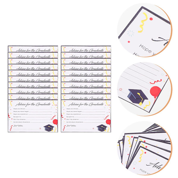 15 kpl Laatikkolahja Valmistumis-onnittelukortteja Valmistumisneuvokortteja Kirjoituskortteja Valmistuminen 15X10CM