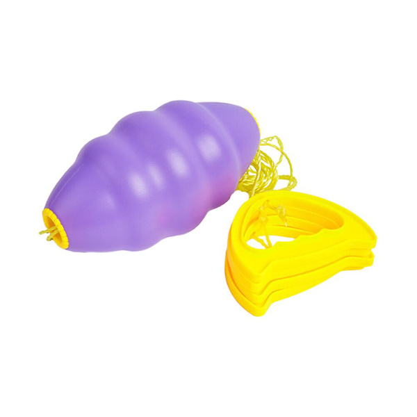 1 Set Dubbla Rallybollar Barn Handdragbollar Två-barns Samarbetsdragande Lila 18X10X10CM