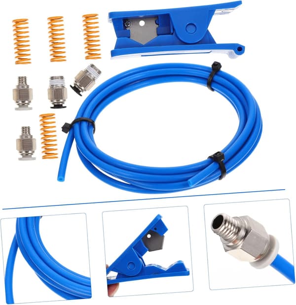 Printer Kit PTFE Tube Cutter and Pneumatic Couplings for Printing Accessories PTFE Hose for DIY Projects