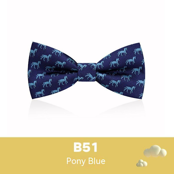 Lasten solmio brittiläisessä tyylissä poikien vauvan kaksinkertainen pieni solmio Pony Blue B51 yksi setti