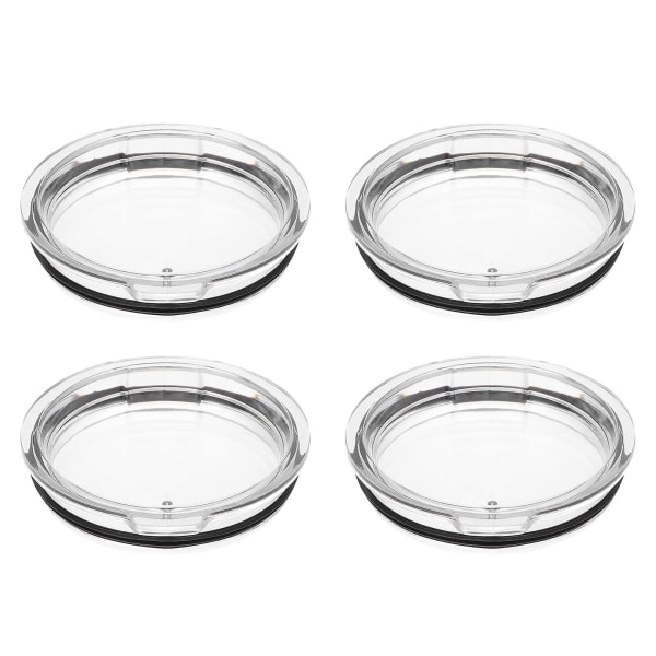 4 kpl Kirkasta Teemuki Kuuma Kahvi Kupin Kannet Muoviset Kestävät Kannet Peitteet Vaihtokansi Kahvimuki Tum transparent 8.8X2CM