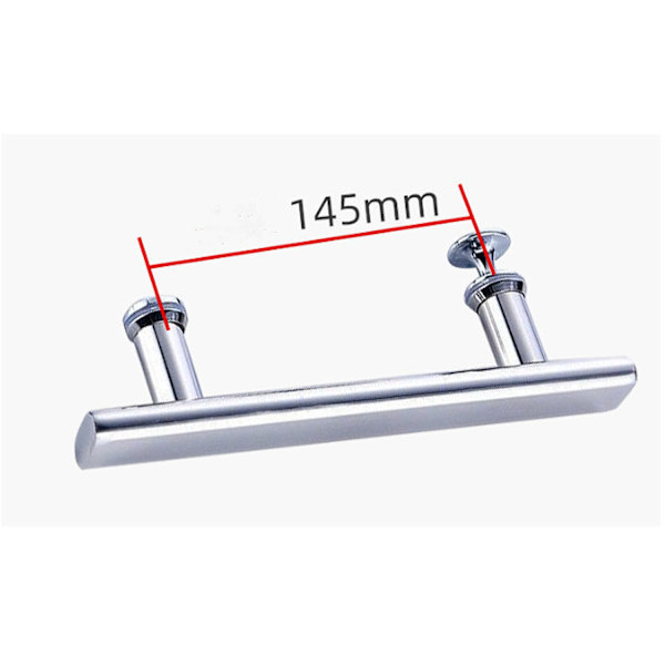 Tarjouskalustekahva - 2 kpl Kromi Suihkuovikahva 145mm (14,5cm), Reikä Reikään