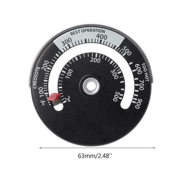 Magnetisk ovnstermometer, ovnsrørstermometer for rund