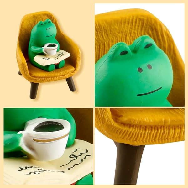 Two Mini Frog Figurines - DIY Desk Decorations, Perfect for Display.