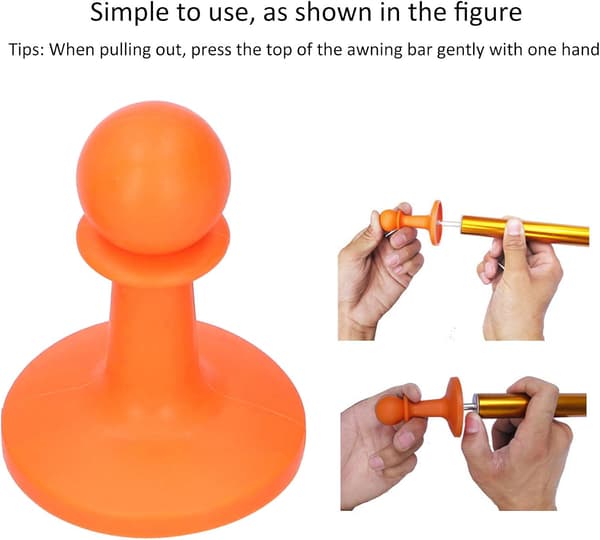 8 st Tält Åskskydd Tältstång Stöd Åskskydd för Utomhuscamping Vandring Tälttillbehör (Orange)