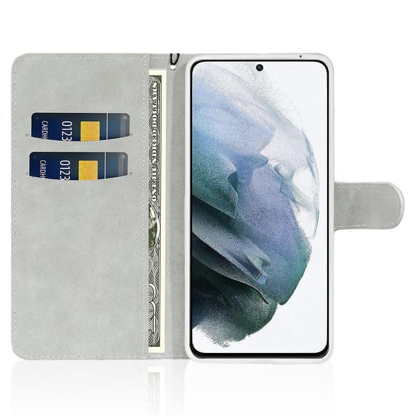 Flip Case Glitter Powder Practical Strap Stylish Wallet Case for Samsung Galaxy S22 5G