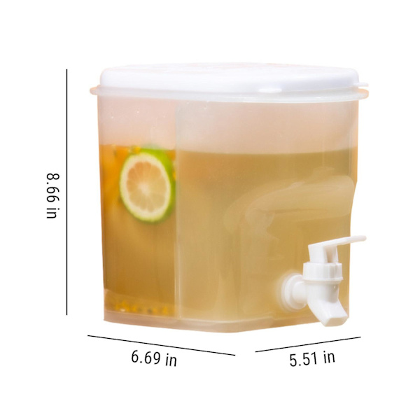 3,5 l Stor Kapacitet Plastik Drikkedispenser, Drikkedispenser Med Hane Is Limonade Juice Beholder