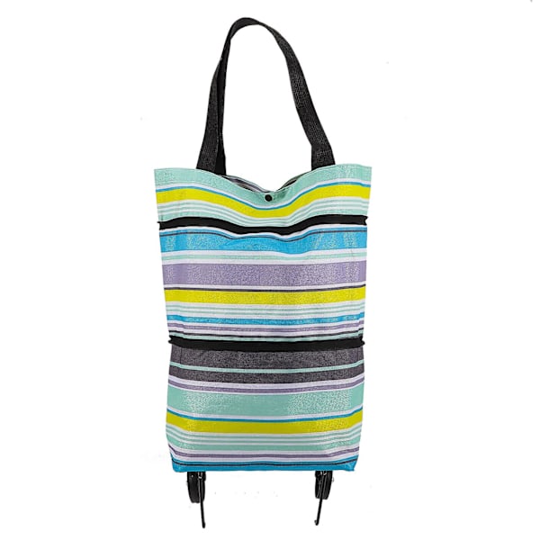 Hopfällbar Vagn Trolley Vikbar Shoppingväska Hopfällbar Shoppingvagn Tote Bag Tote Hjul Co Assorted Color 45x40cm