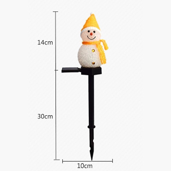 LED Solcelled Hagelyssett med 3 Lys - Julenisse Hagepynt