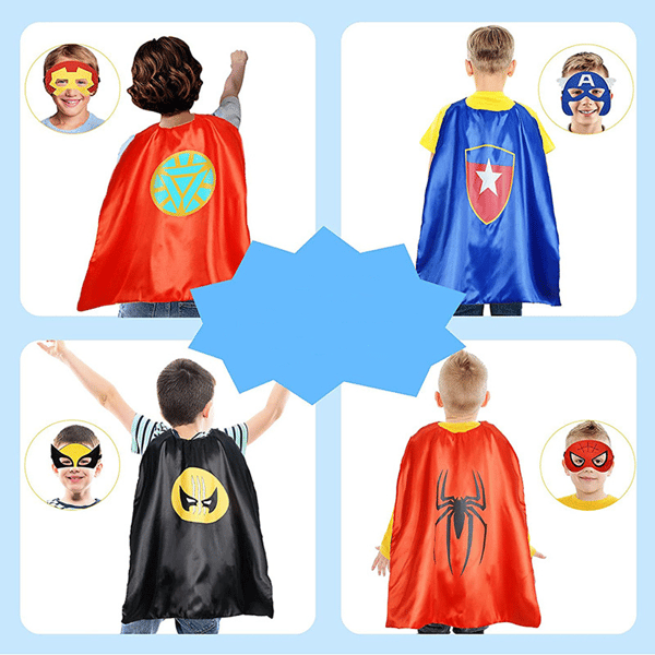 Superheltekapper til børn - Legetøj til drenge og piger 3-10 år - Fest
