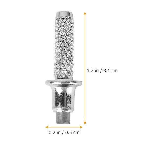 8 stk. Vandrestavsspidser i Wolfram Stål Vandrestavsspidser Vandrestavsfod Sølv 3,1x0,5x0,5cm