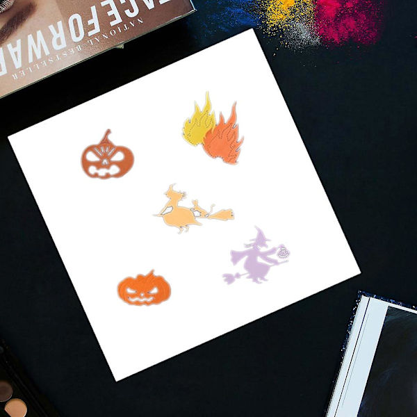 Halloween Græskar Hexe Metal Skæreform Skabelon DIY Scrapbooking Album Papirkort Skabelon Dør Prægning Håndværk Dekoration