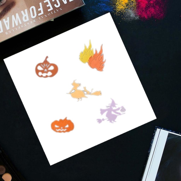 Halloween Pumpa Häxa Metall Skär Die Mall DIY Scrapbooking Album Papperskort Mall Die Prägling Hantverk Dekoration