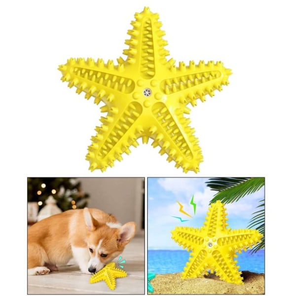 Koiran vinkuva purulelu puremankestävä koiran puruhammas (keltainen)