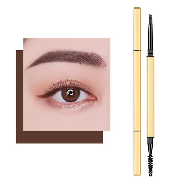 Double-headed Eyebrow Pencil, Non-sticky Makeup, Medium Coffee Color