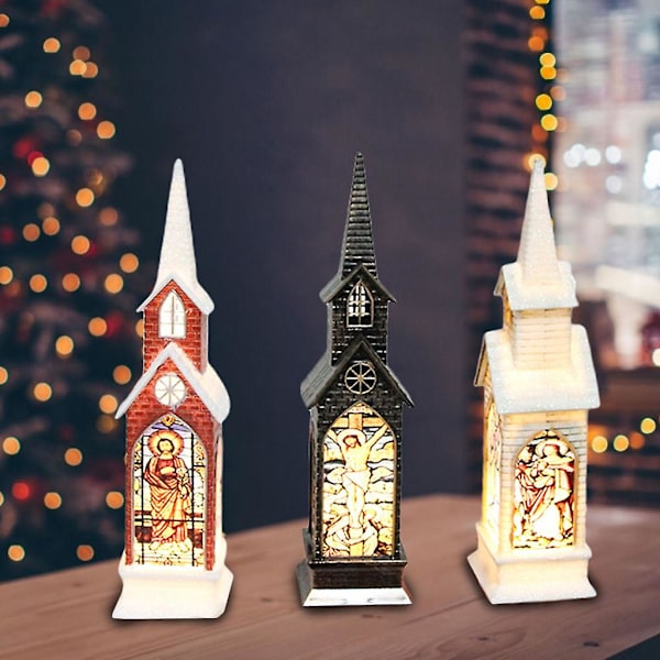 Julreligiös Ljusstake Kors Jesus Jungfru Bord Ljusstake Te Li