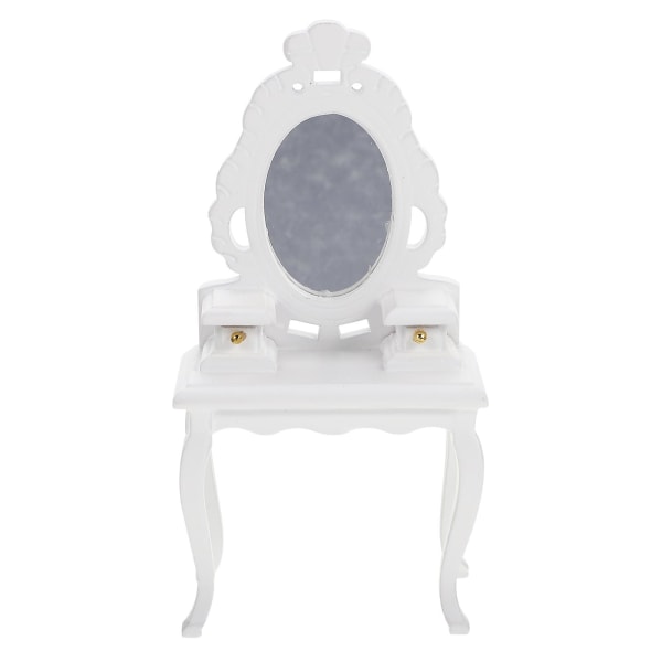 Log Cabin Ornament Dekoration för Skrivbord Miniatyr Sovrum Bord Minihus Sminkbord Modell Mini H White 15x7.8cm