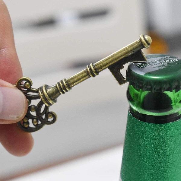 Sæt med 25 vintage nøgleformede flaskeåbnere Assorterede Passe-partout nøgler til bryllupsfest, farve