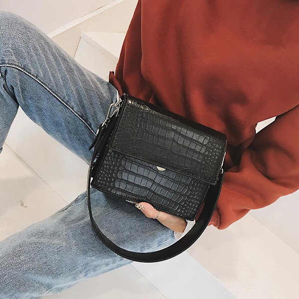 Dametasker i Læder - Modetaske til Kvinder og Piger - Skuldertaske - Crossbody Taske - Tote - Messenger - Kaffe