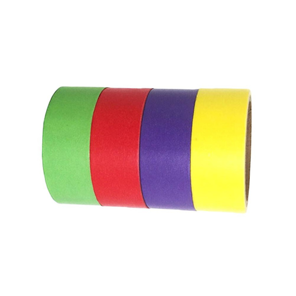 4 Rullar Färgglad Tejp Semester Maskeringstejp DIY Washi Tejp Regnbågsfärg Washi Tejp Dekorativ Skrivbar