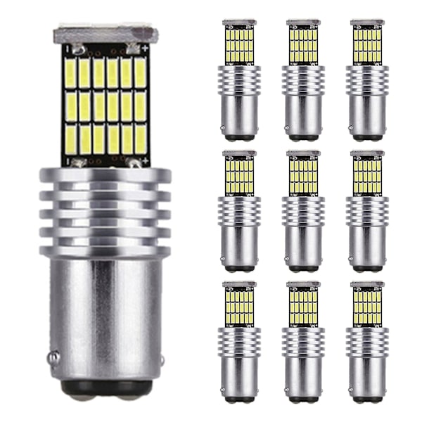 10 st 1157 Bay15d P21/5w LED-lampor 45smd Canbus Bakbroms Blinkers