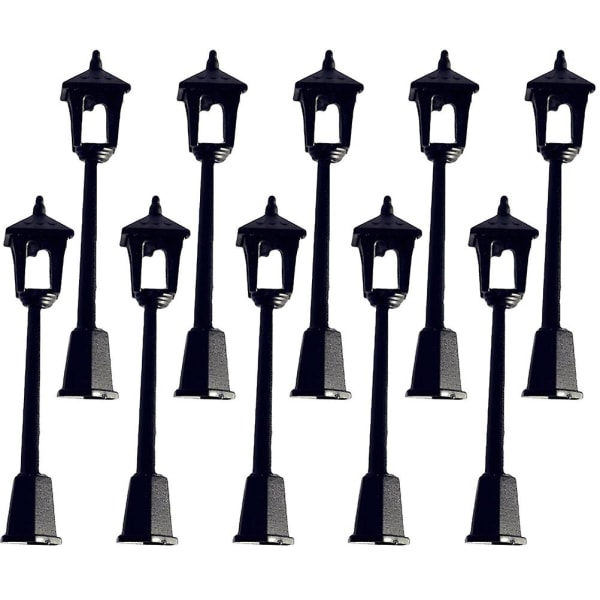 10st Mini House Street Light Models Miniatyr Gatulampor Dekorativa Street Light ModelsBlack10X1. Black 10X1.8CM