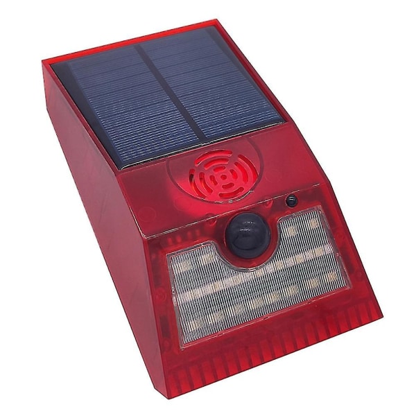 Solar Alarm Lys, Solar Strobe Lys Med Bevægelsesdetektor Solar Alarm Lys, Bevægelsesdetektor med