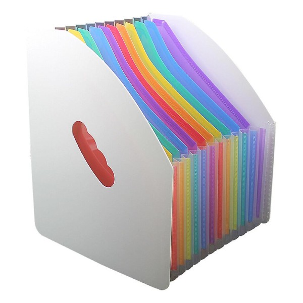 13-lags Accordian Folder Rainbow File Holder File Mappe Organizer Trekkspill Dokument Organizer30,5X25,5X3CM 30.5X25.5X3CM