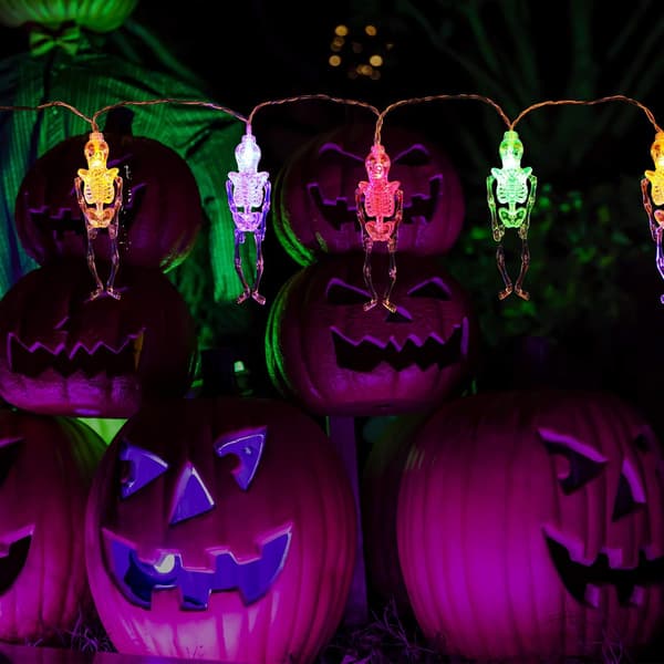 Hängande dödskalleljus Skelett Dödskalle String Lights Halloween Dekor