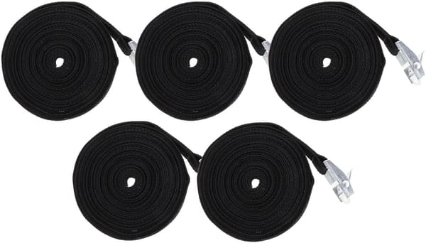 5 stk. nylon lastestropper med pressspenner i sinklegering for bil