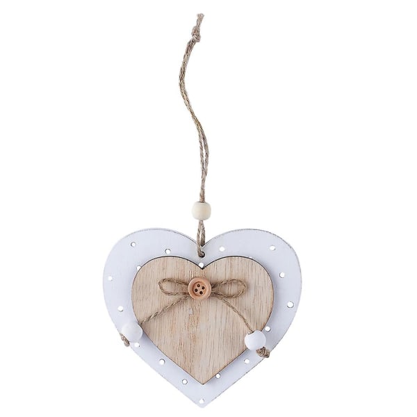 Træ hjerte vedhæng DIY træ håndværk hængende ornament bryllup Valentinsdag