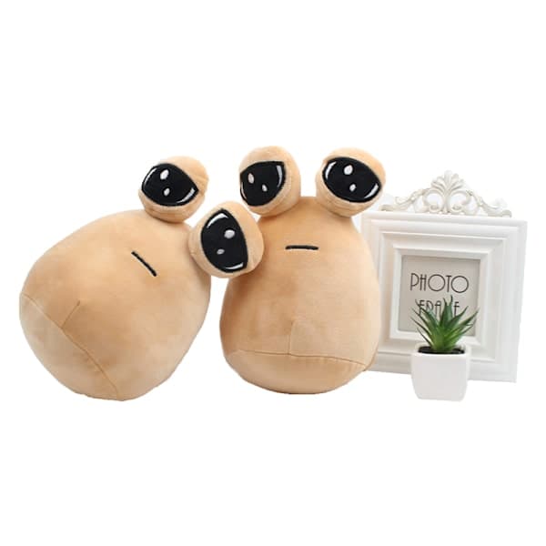 My Pet Alien Pou -pehmolelu - Emotion Alien -pehmoeläin (ruskea, 22 cm)